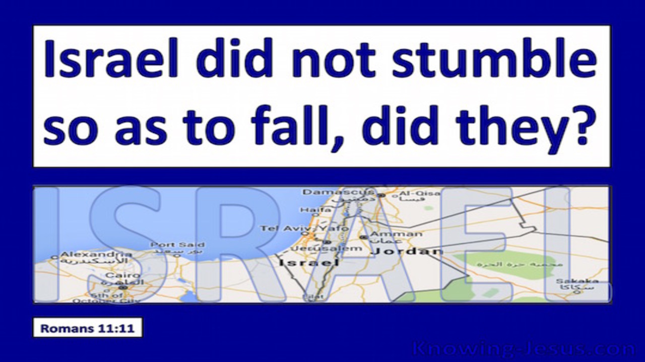 Romans 11:11 Israel Did Not Stumble So As To Fall (white)